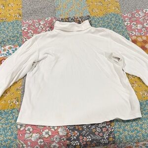 Karen Scott Classic White Cotton Turtleneck